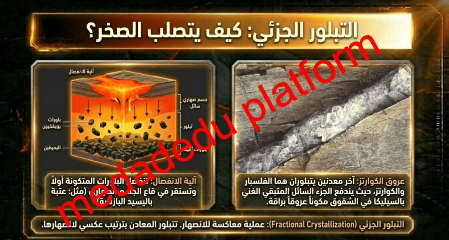 الفصل الرابع الدرس الأول مالصخور النارية ؟
