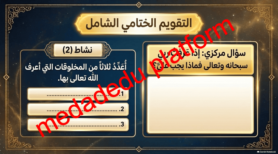 التوحيد الدرس السادس دلائل معرفة الرب عز و جل