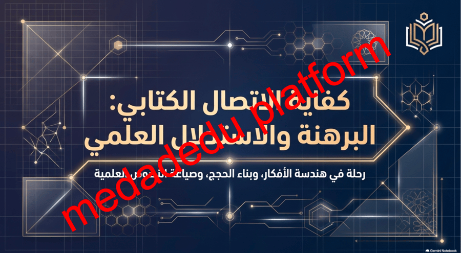 كفاية الاتصال الكتابي  البرهنة و الاستدلال العلمي