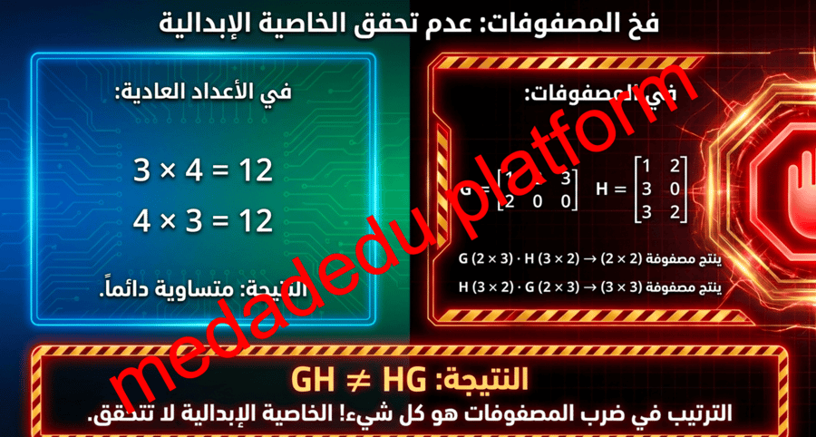 الفصل الثاني الدرس الثالث ضرب المصفوفات