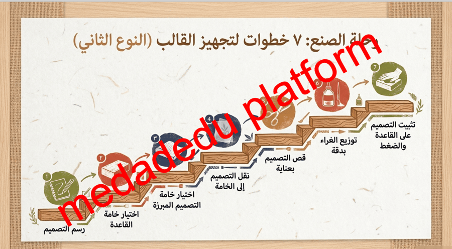 الوحدة الثالثة الدرس الأول الطباعة بقوالب مختلفة الخامات