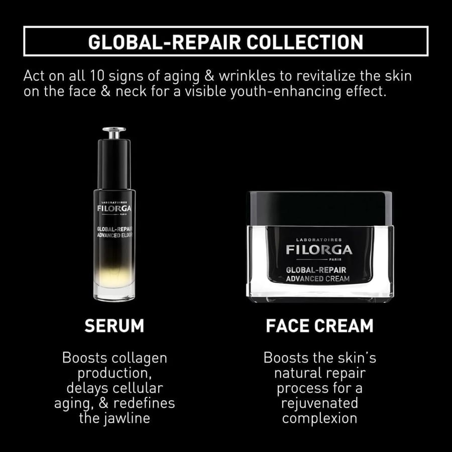 فلورجا جلوبال ريبير كريم ملائم لجميع انواع البشرة يعمل على تقليل علامات التقدم في السن