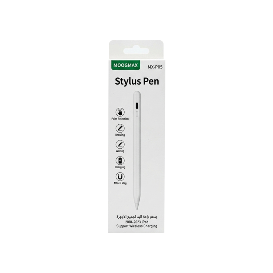 قلم ذكي Stylus Pen لجهاز الآيباد موديل MX-P05 باللون الأبيض مع دعم الش
