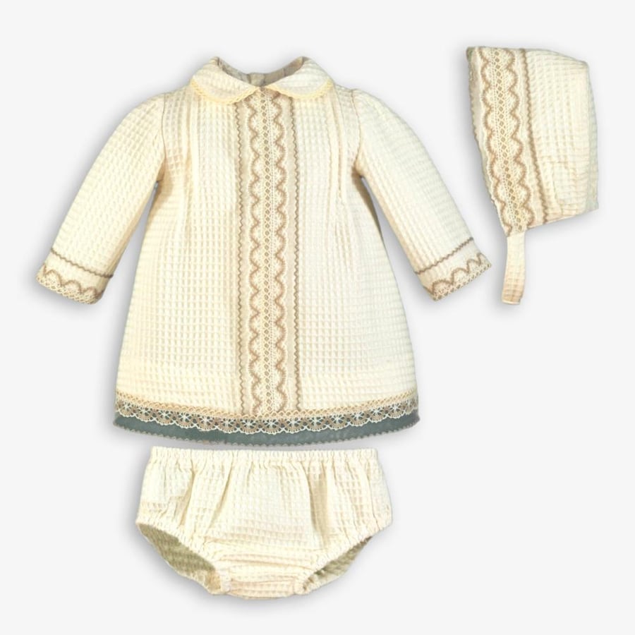 VESTIDO BRAGUITA GORRO BEBE