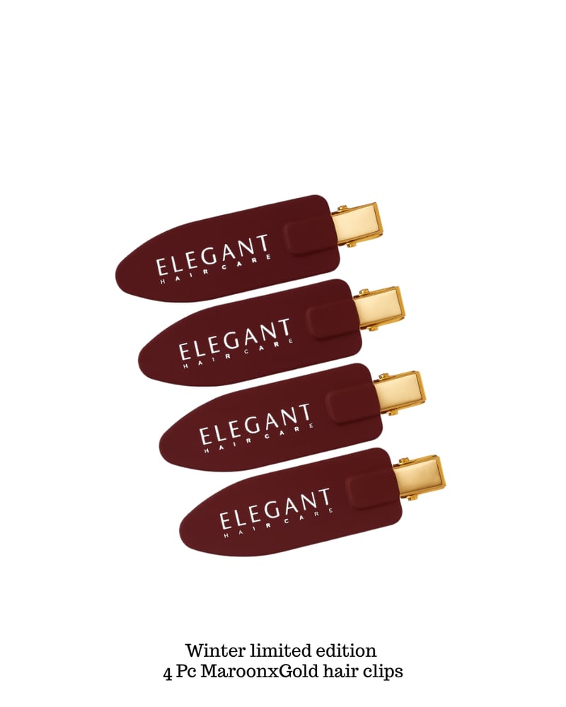 Limited edition MaroonXGold hair clips