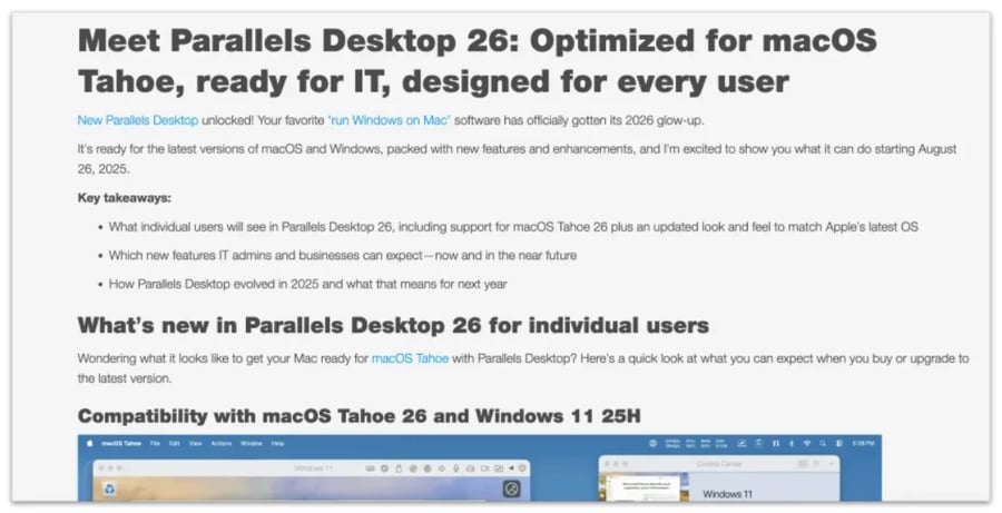 برنامج Parallels Desktop 26 for Mac