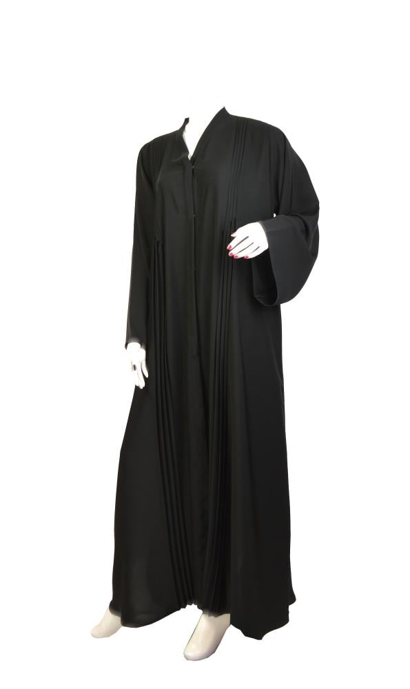 عباية "بليسيه" الرأسية بلمسة هندسية (Vertical Pleated Grace Abaya)