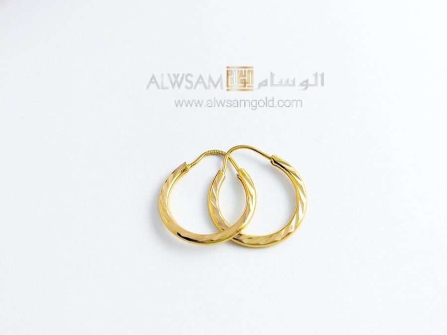 حلق ذهب عيار 21 - G1835