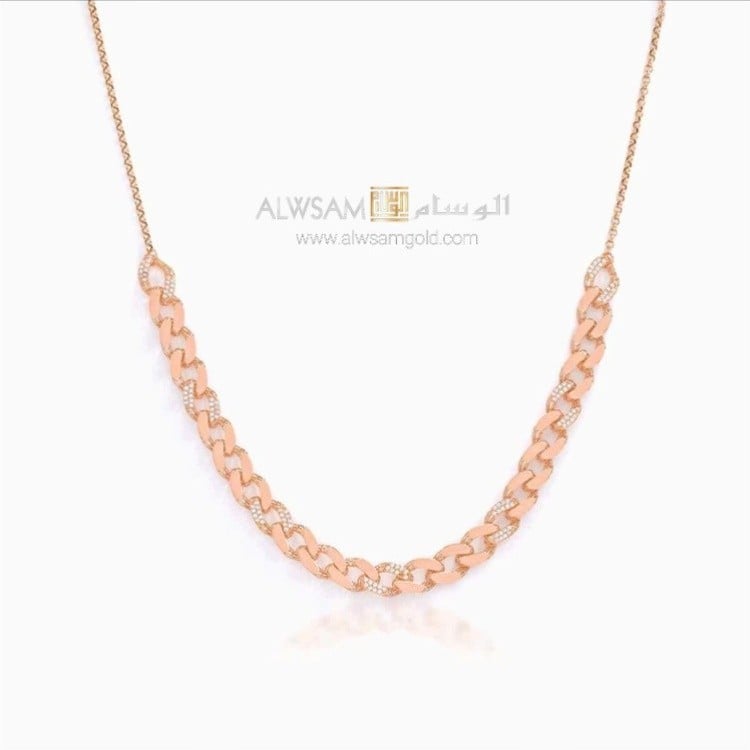 عقد ذهب لا زوردي عيار 21