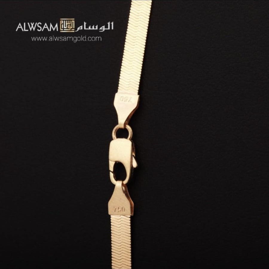 عقد ذهب فلات عيار 18
