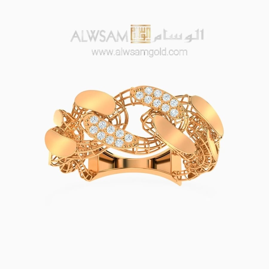 طقم ذهب لازوردي عيار 21