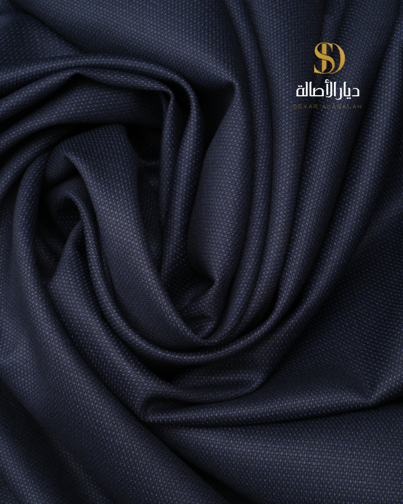 Winter fabric, Oxford pattern, dark blue