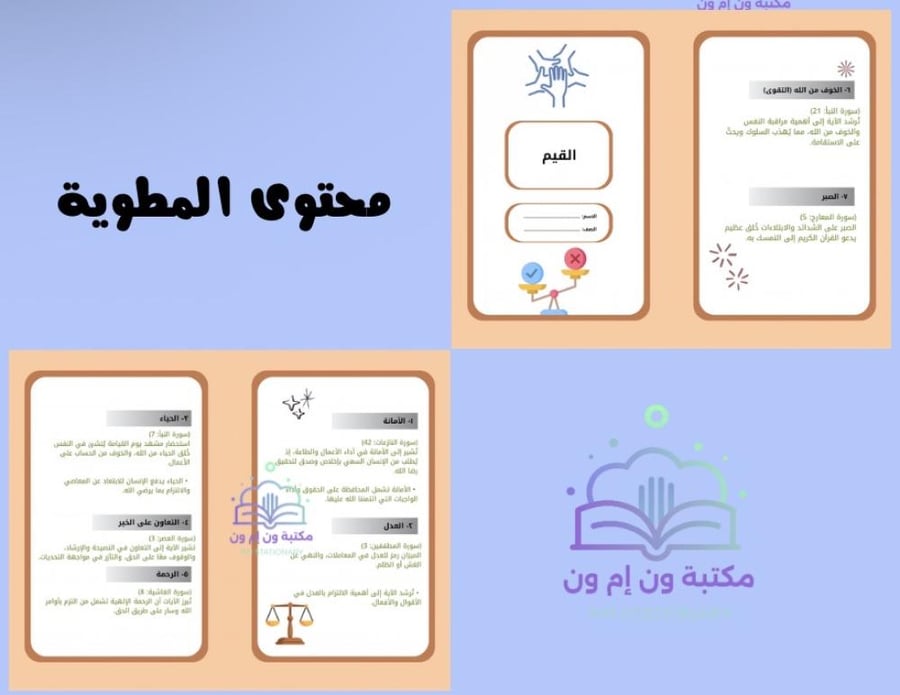 مشروع لغتي ثالث ابتدائي (القيم) الترم الاول