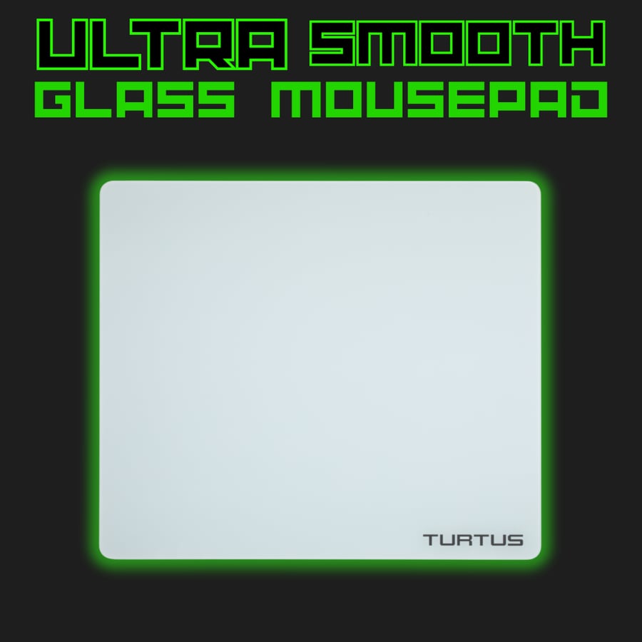 ماوس باد تورتس زجاجية   أبيض  TURTUS Gaming Glass Mousepad   WHITE