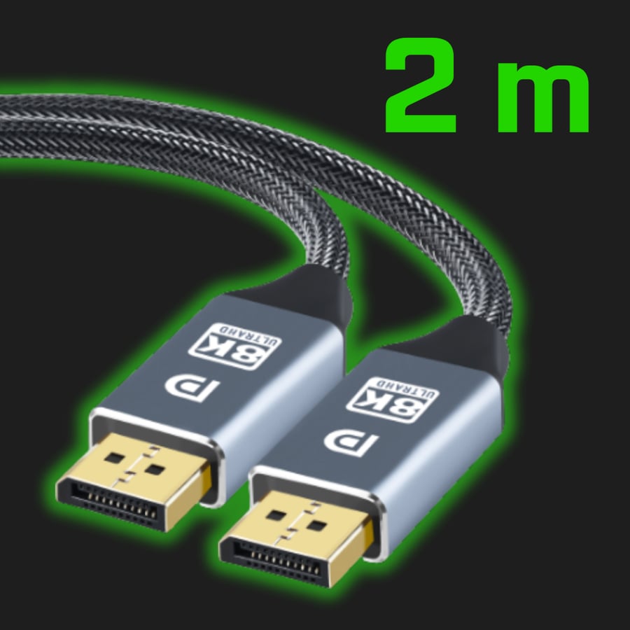 كيبل تورتس DP 8K  2 m ديسبلاي بورت كيبل
