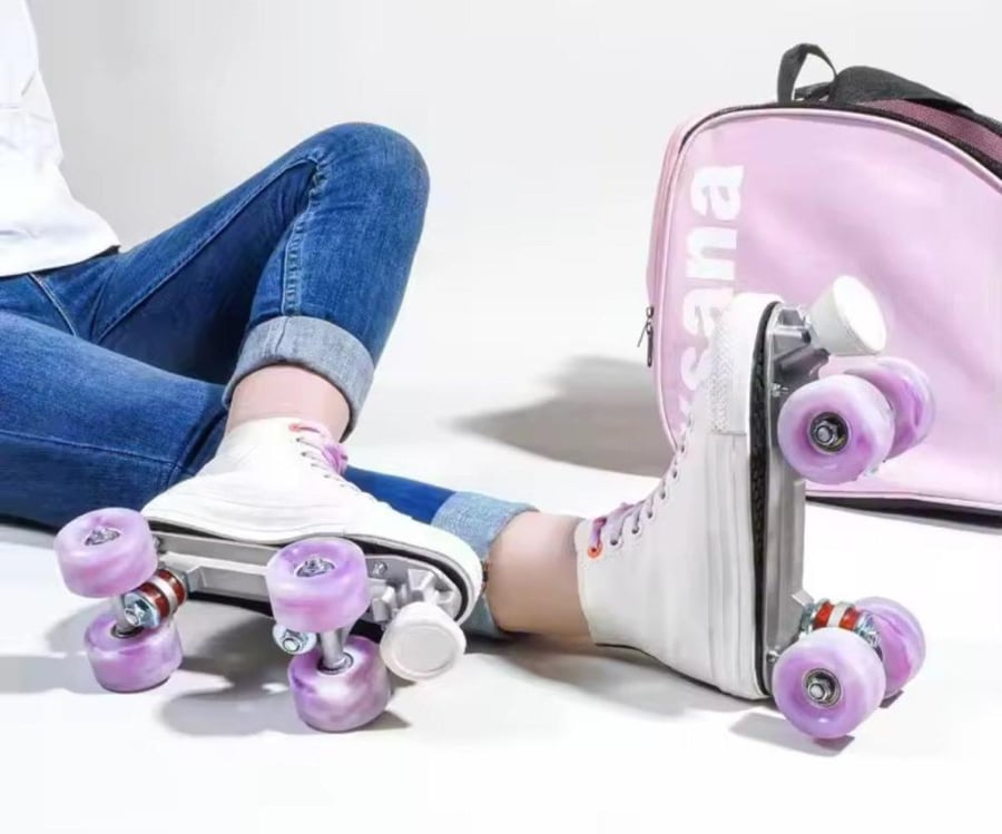 Skate roll كمية محدودة - purple 4 عجلات (جودة عالية) سكيت رول