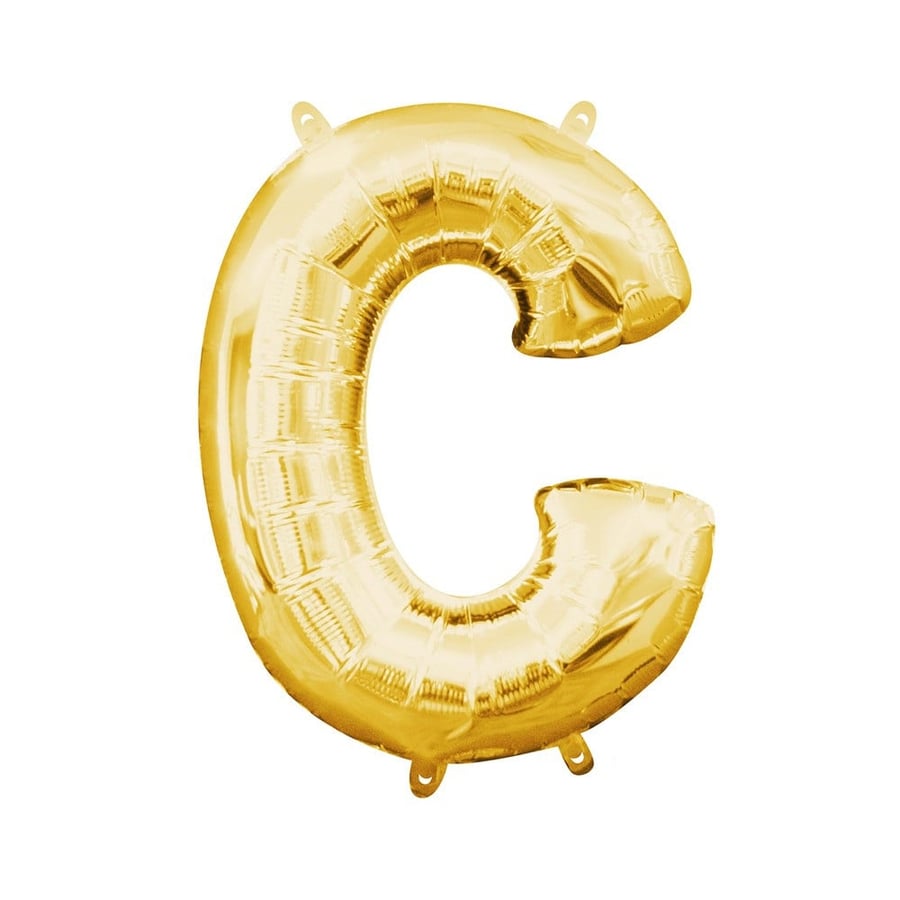 حرف C ذهبي 16 انش