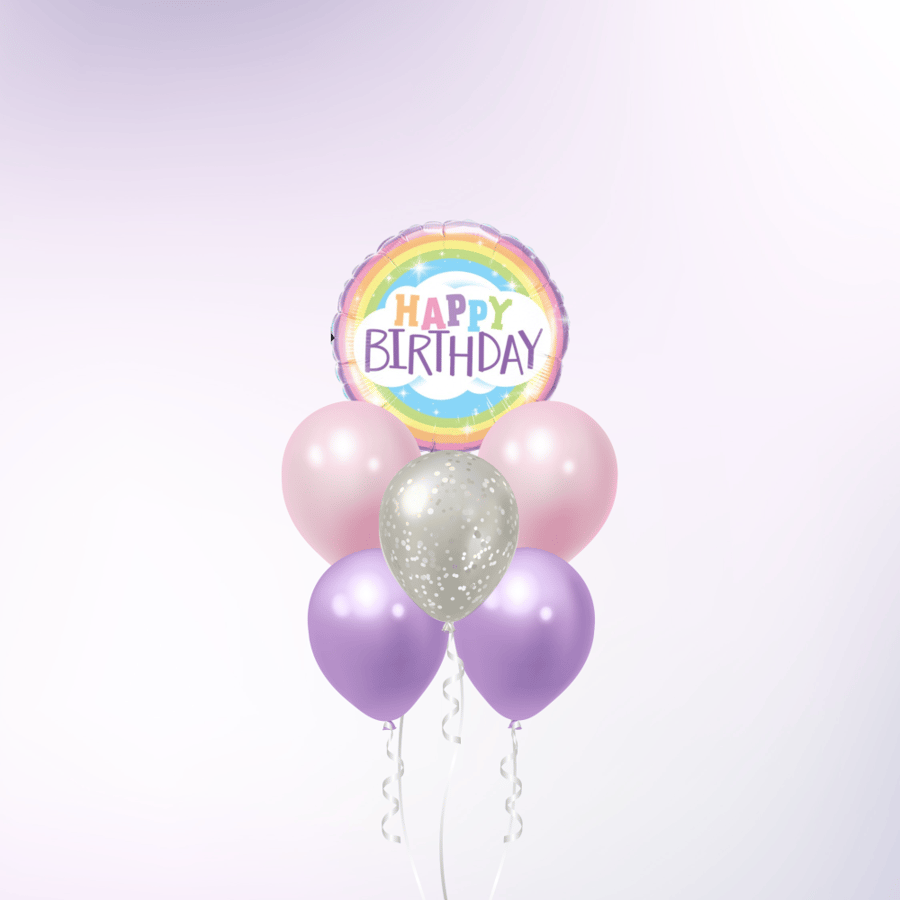 باقة بالون فويل  |  HBD Rainbow
