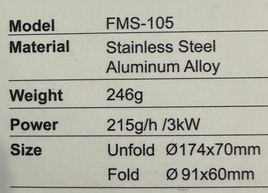 موقد غاز من شركة fire - maple رقم FMS 105