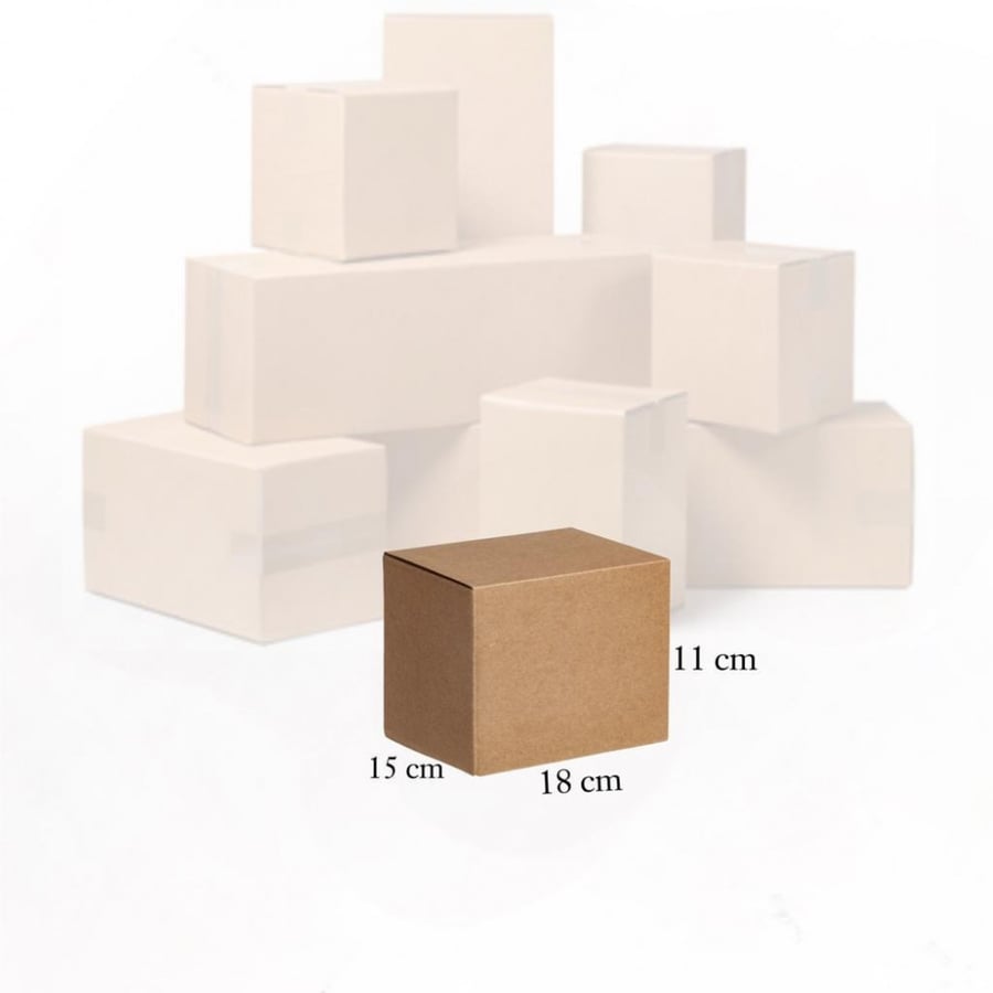 25 cartons of shipping brown length 18 cm width 15 cm height 11 cm