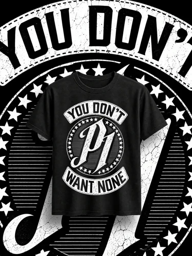 تيشيرت اي جي ستايلز بنمط  YOU DON'T WANT NONE