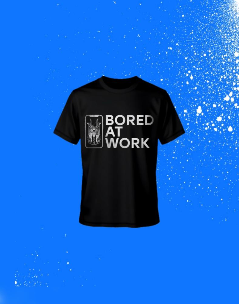تيشيرت درو ماكنتاير بنمط BORED AT WORK