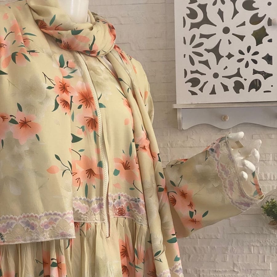 شرشف رداء الصلاة مورد - كرتة - ليموني