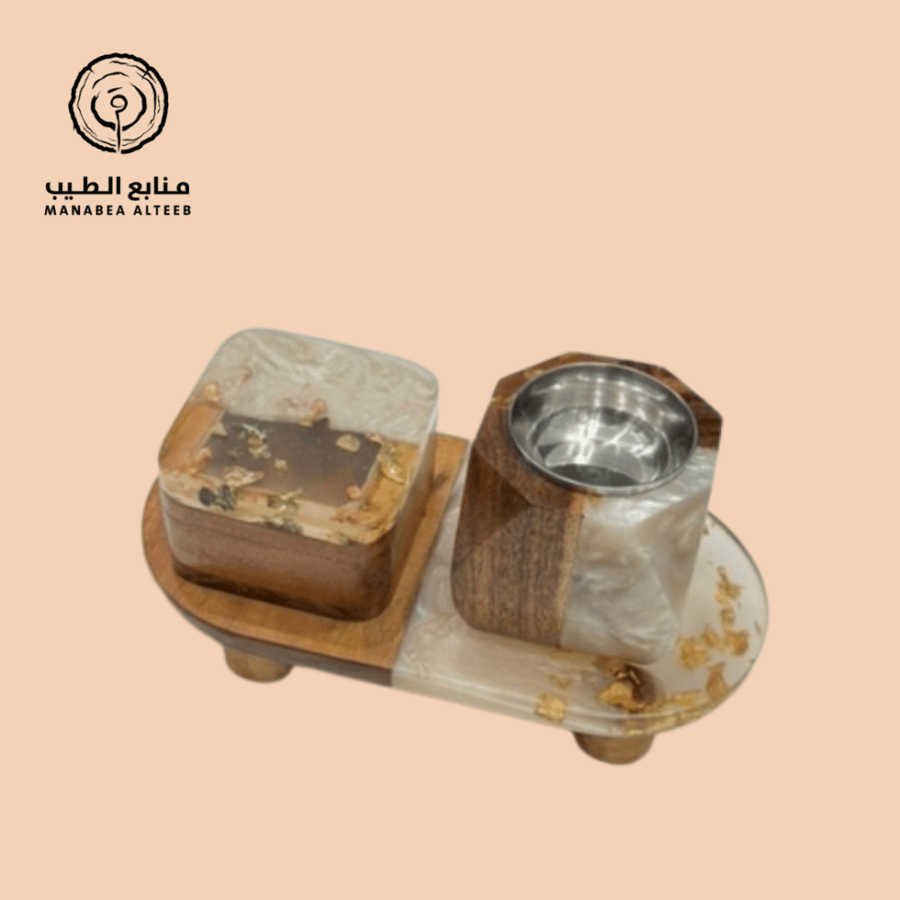 صحن مبخرة وعلبة مودرن