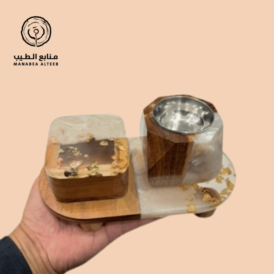 صحن مبخرة وعلبة مودرن