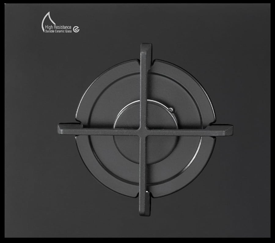 Gas ceramic surface 90 cm black