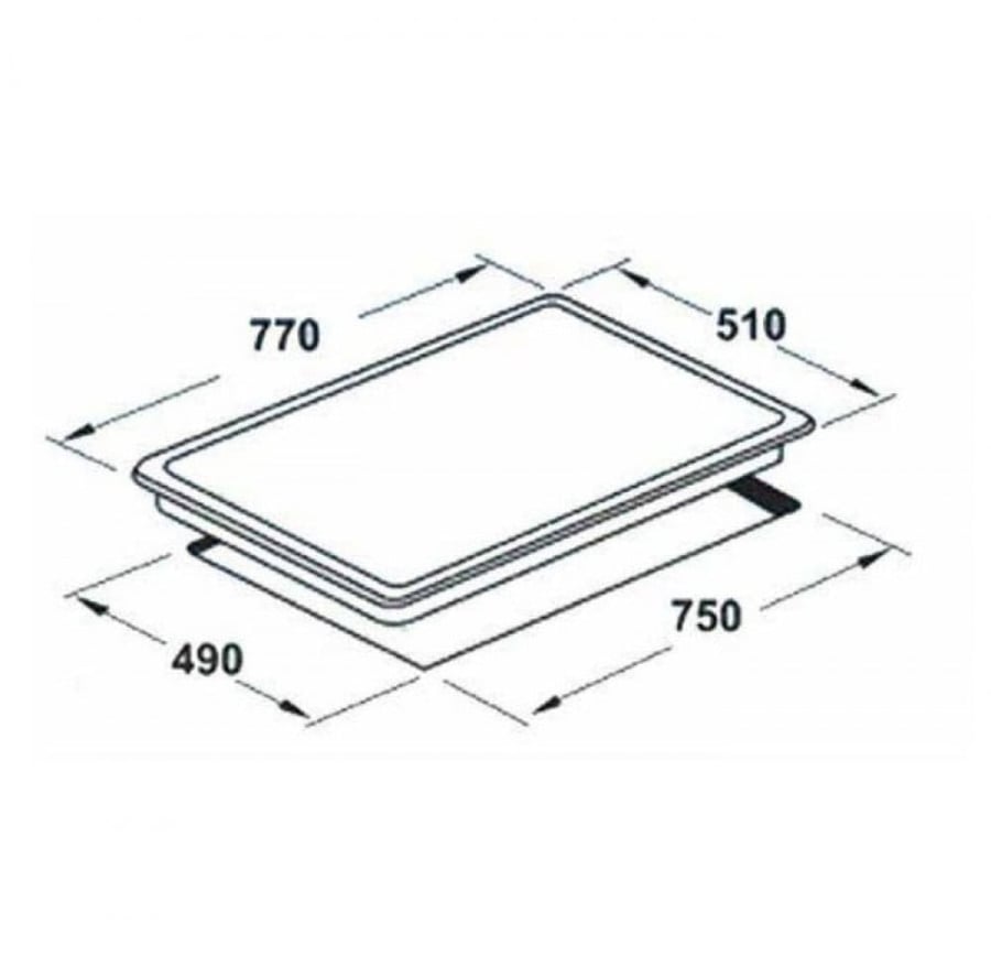 Ceramic electric surface Magic Line 77cm TC742 BLK