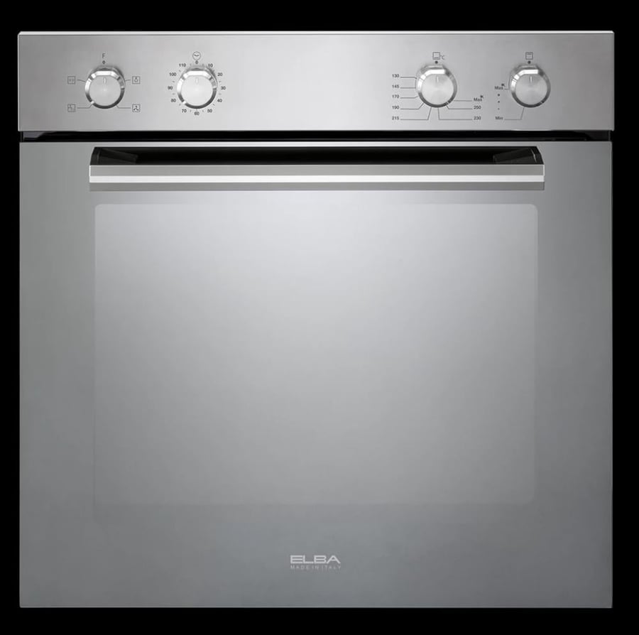 60 cm gas oven, B-type, glass, operates both burners together
