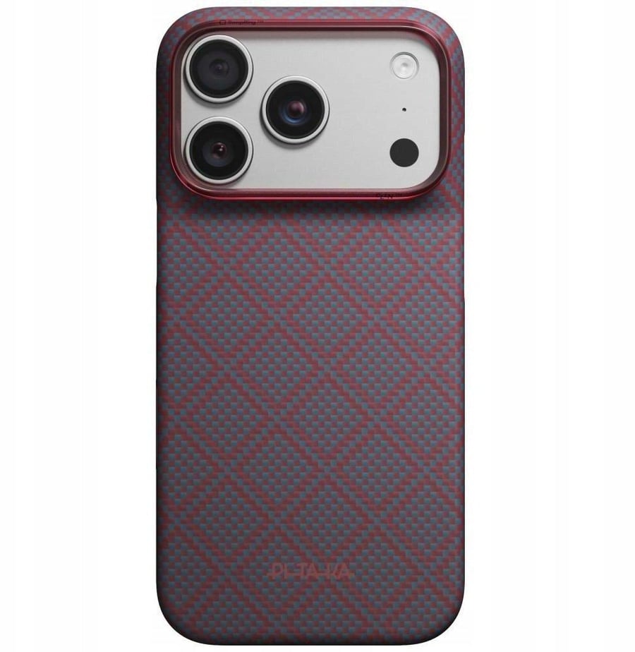 xPitaka Etui Edge Case Argyle MagSafe لهاتف iPhone 18 Pro Max / 17 Pro Max niebiesko-czerwony