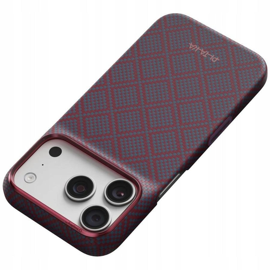 xPitaka Etui Edge Case Argyle MagSafe لهاتف iPhone 18 Pro Max / 17 Pro Max niebiesko-czerwony