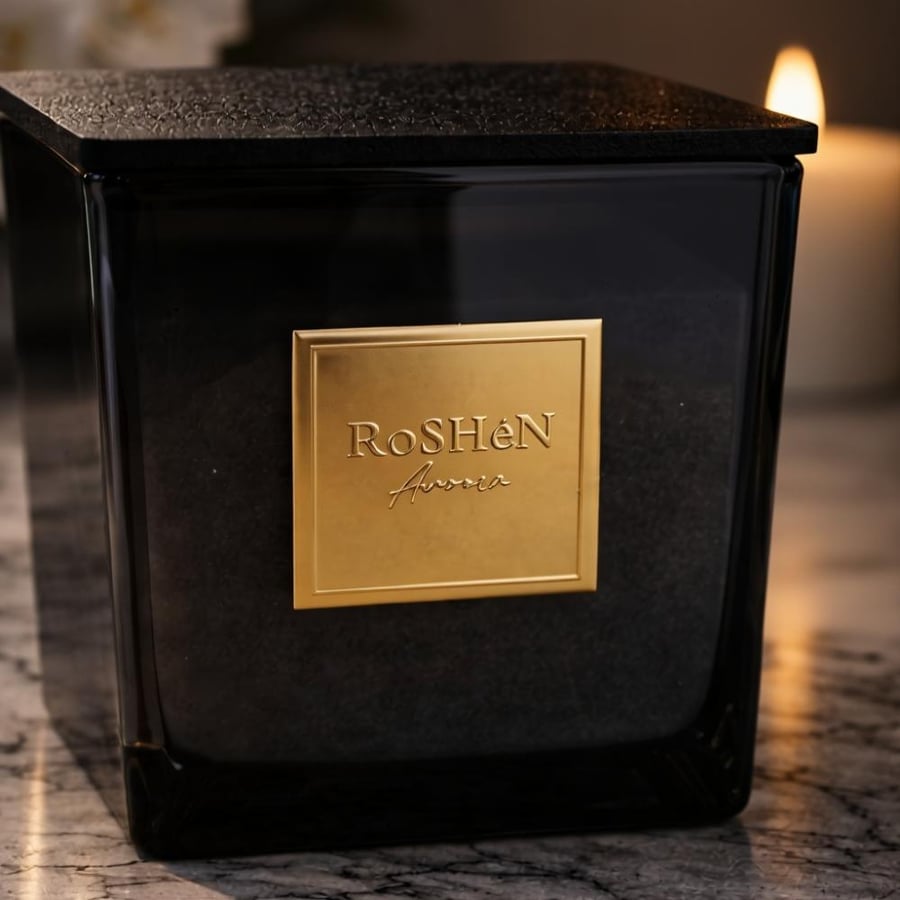 Luxurious scented candle with an elegant design reflecting refined taste