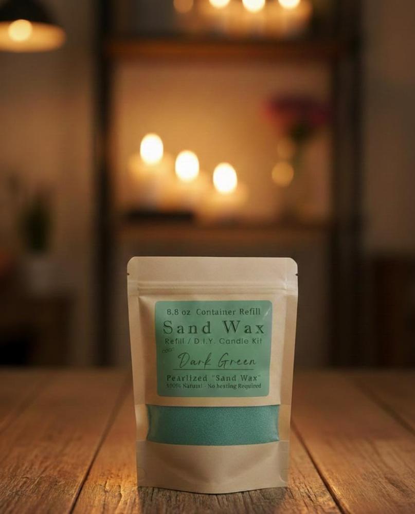بودرة شمع Candle Sand لون زيتي داكن بدون رائحة