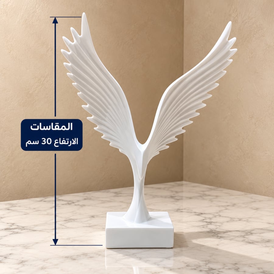 تحفة جناحين بيضاء المقاسات