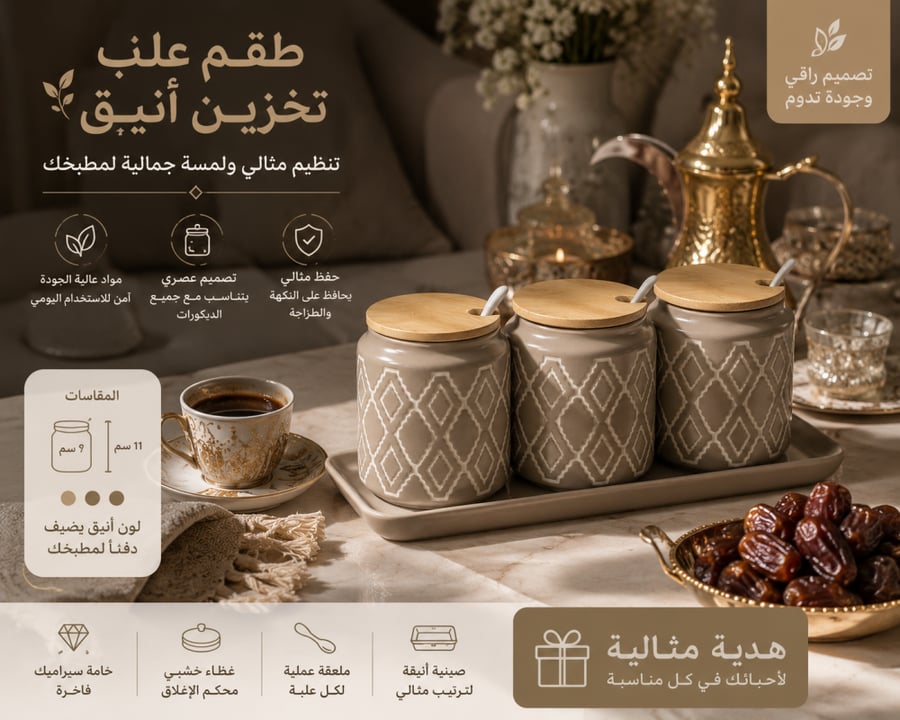 Coffee canister set with marble design and a marble base