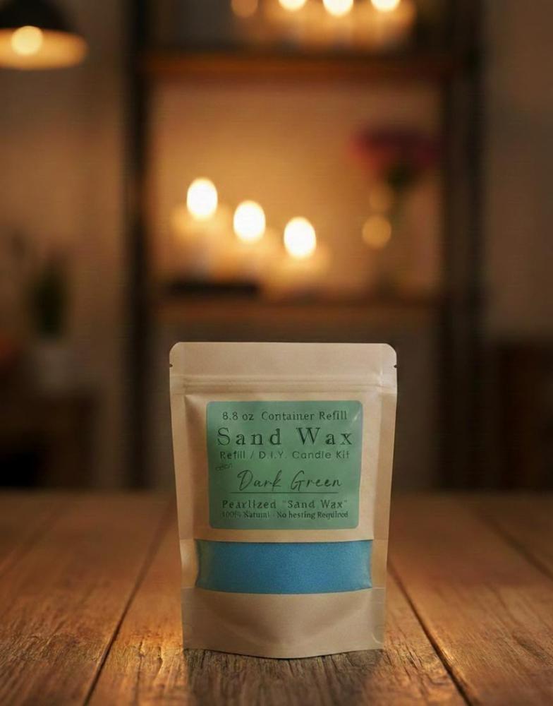 بودرة شمع Candle Sand لون ازرق فاتح بدون رائحة