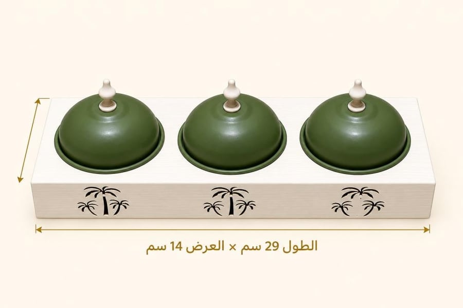 طقم سكريات أبيض مزدوج بتصميم أنيق