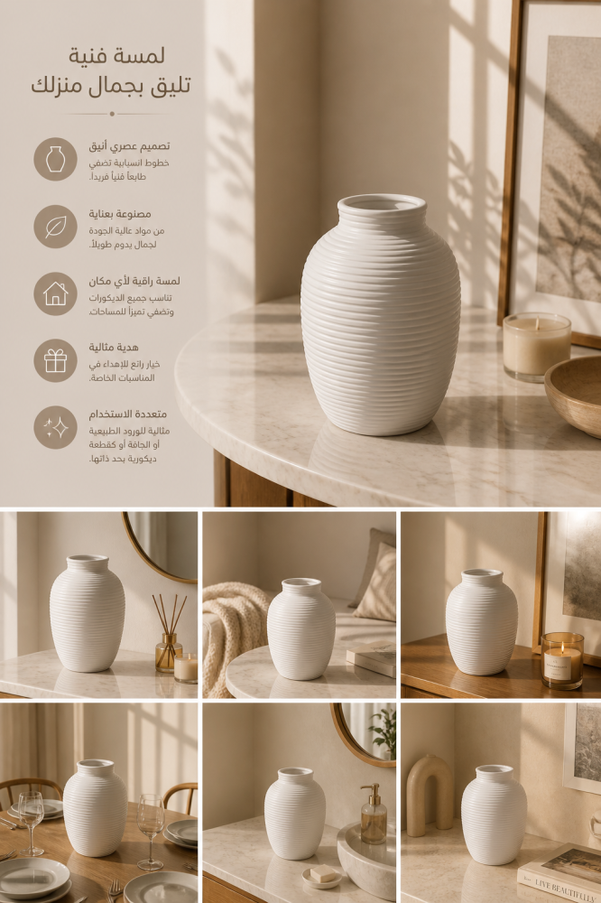 A vase made of raw gypsum