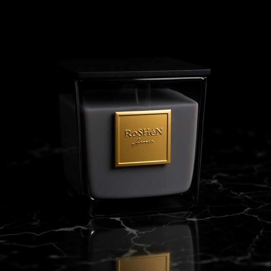 Luxurious scented candle with an elegant design reflecting refined taste