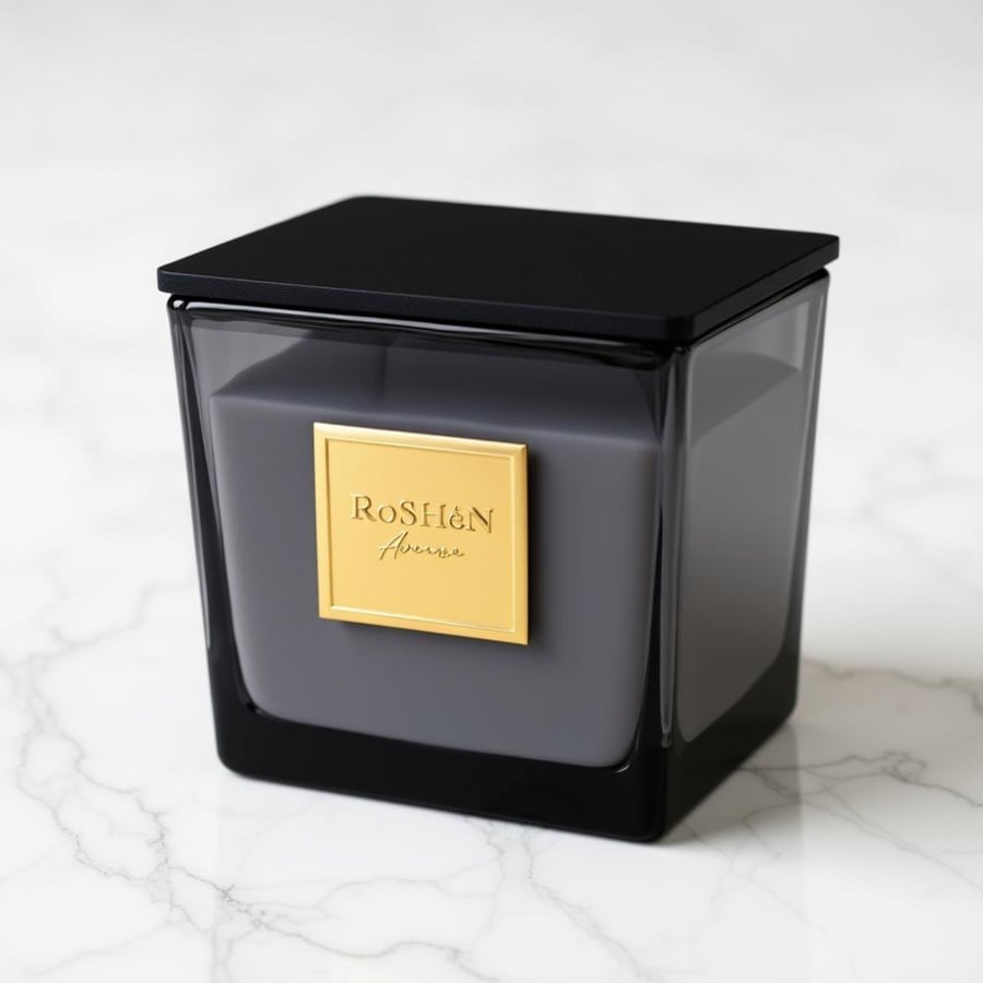 Luxurious scented candle with an elegant design reflecting refined taste