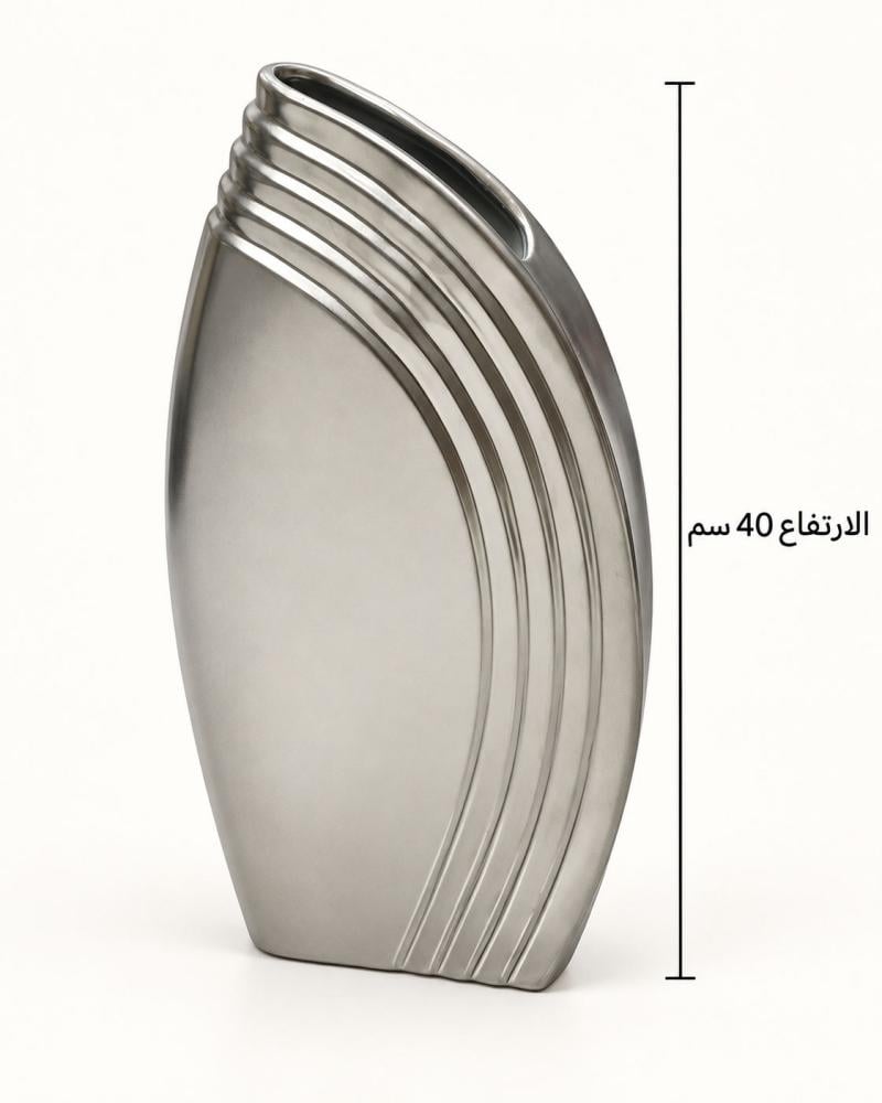قياس فازة خزفية رمادية 40 سم