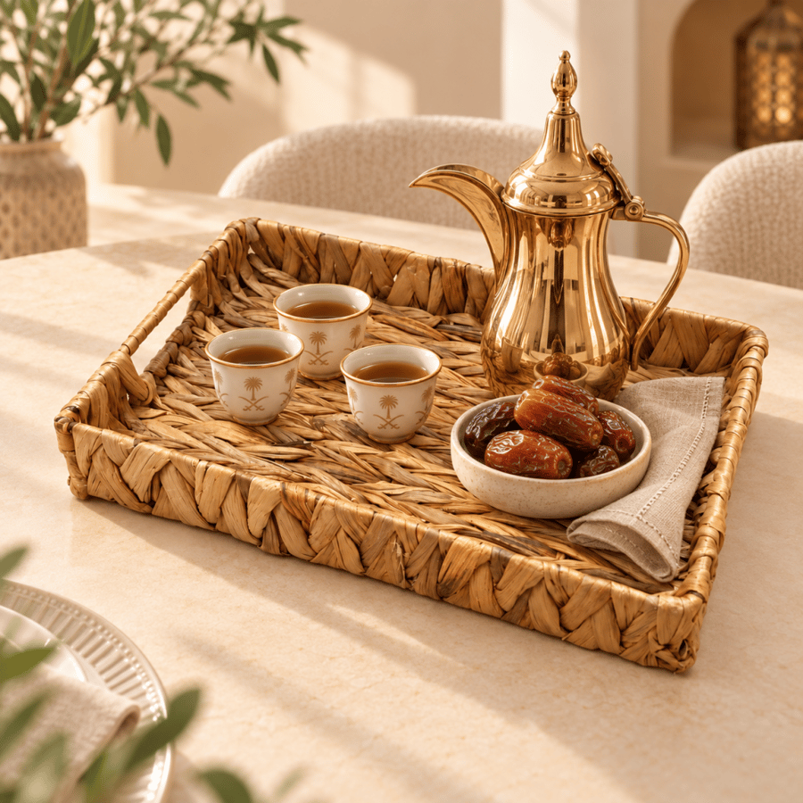 صينية خوص صغيرة مستطيلة – 20×15 سم
