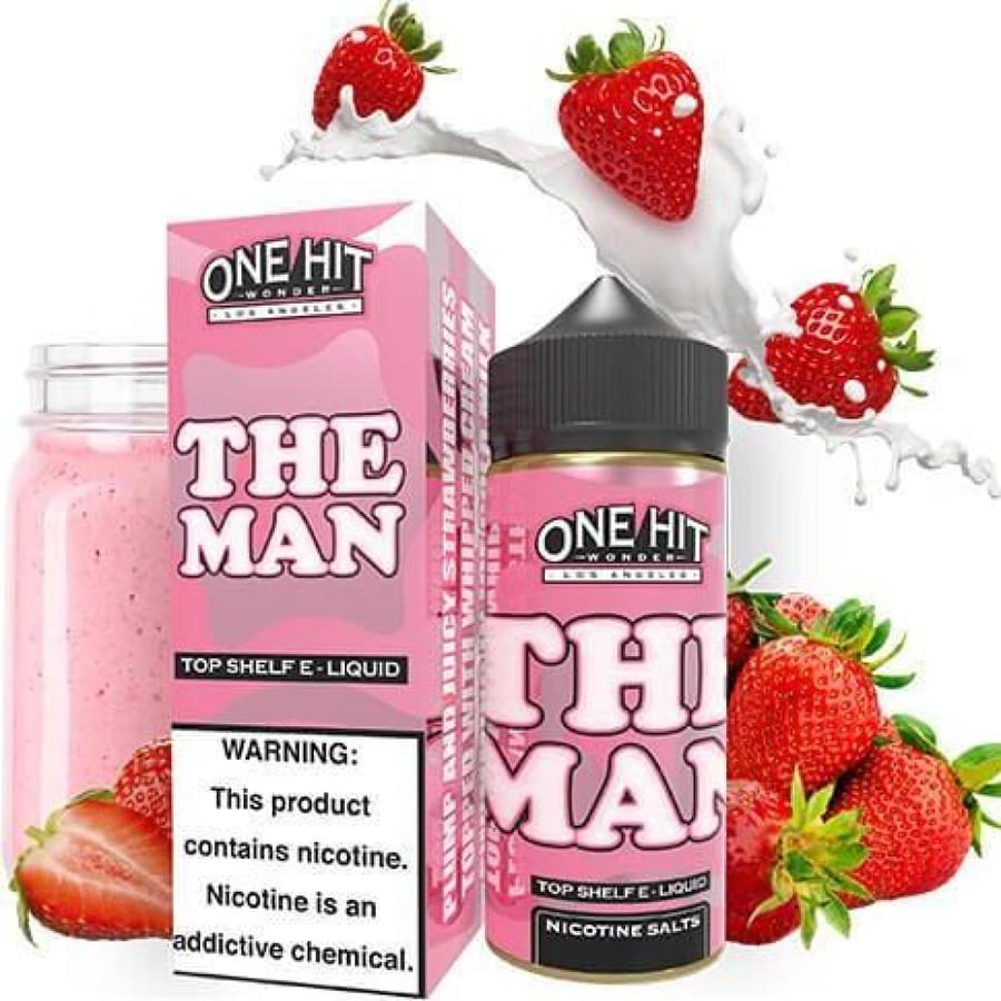 نكهة ذا مان حليب فراولة فيب 100ML من ون هيت ONE HIT THE MAN STRAWBERRY