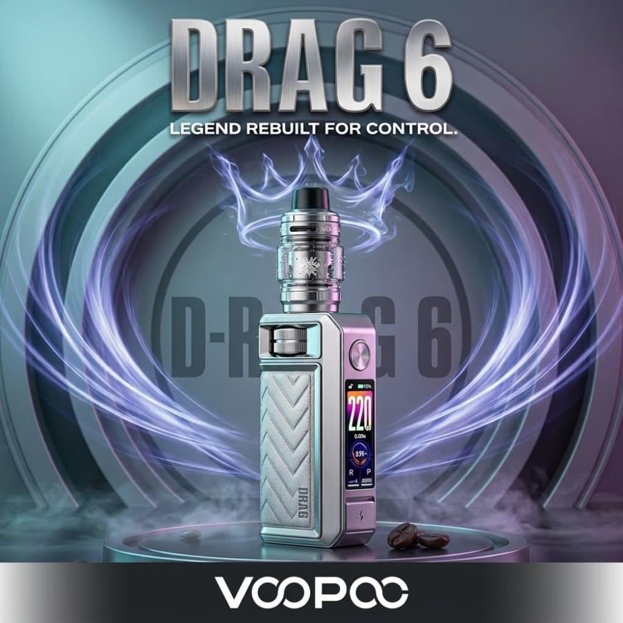 جهاز دراق 6 تجربة احترافية بقوة مطلقة 220W من فوبو VOOPOO DRAG 6