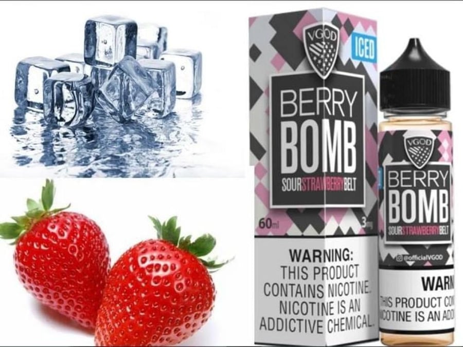 نكهة بومب فراولة ايس فيب من فيقود VGOD  BOMB STRAWBERRY