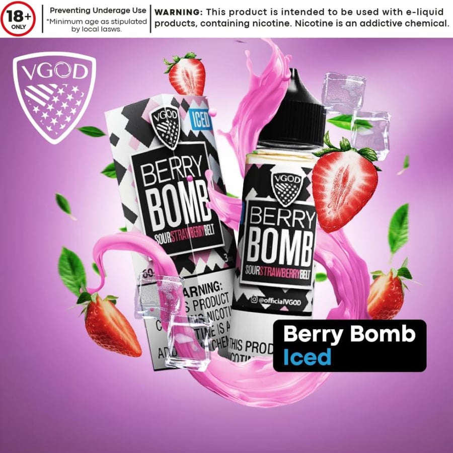 نكهة بومب فراولة ايس فيب من فيقود VGOD  BOMB STRAWBERRY