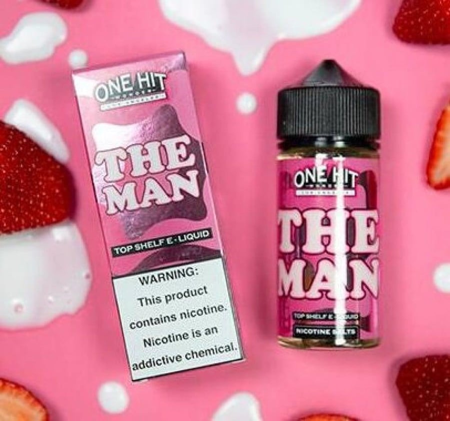 نكهة ذا مان حليب فراولة فيب 100ML من ون هيت ONE HIT THE MAN STRAWBERRY